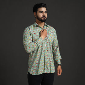 Buy Sanganeri Block Printed Cotton Men Shirt 09 l iTokri.com