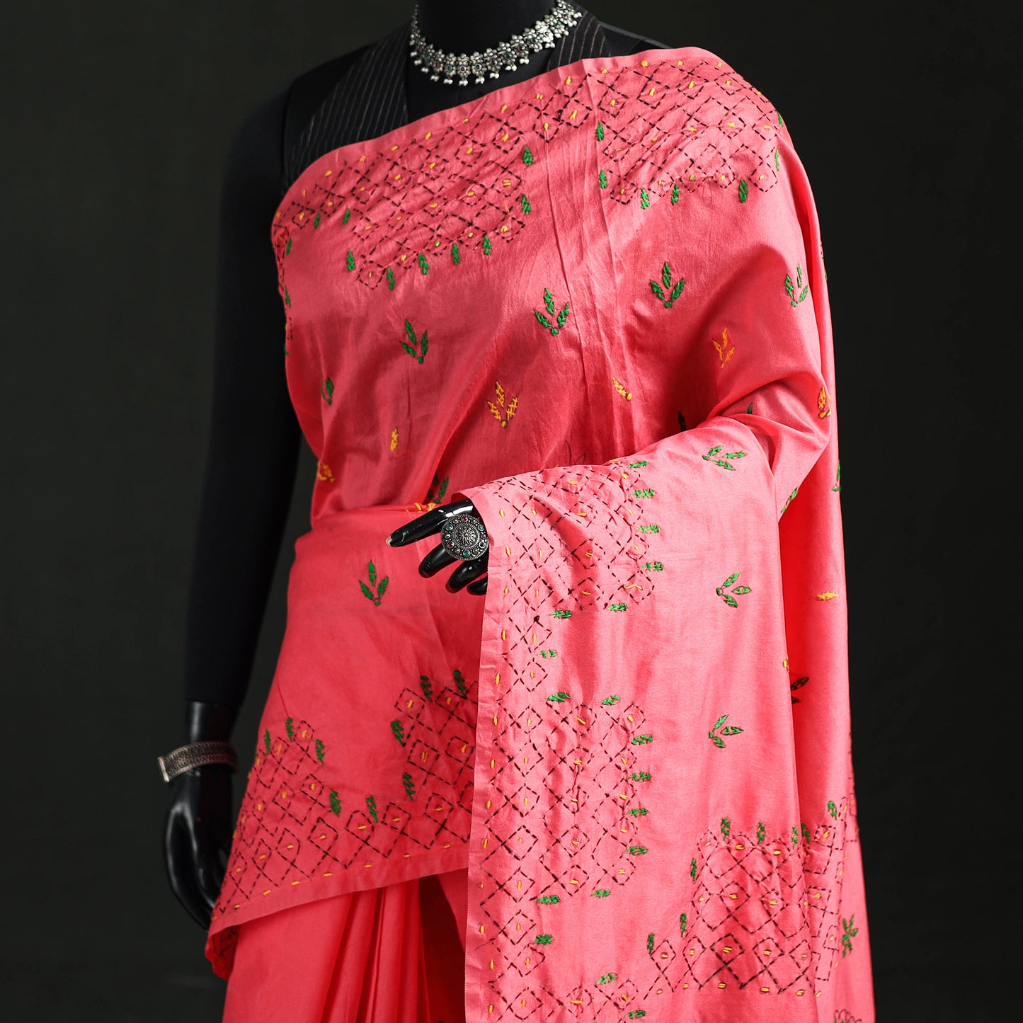 Hand Embroidered Silk Saree 27