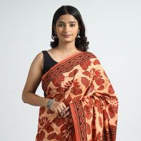 ajrakh cotton saree