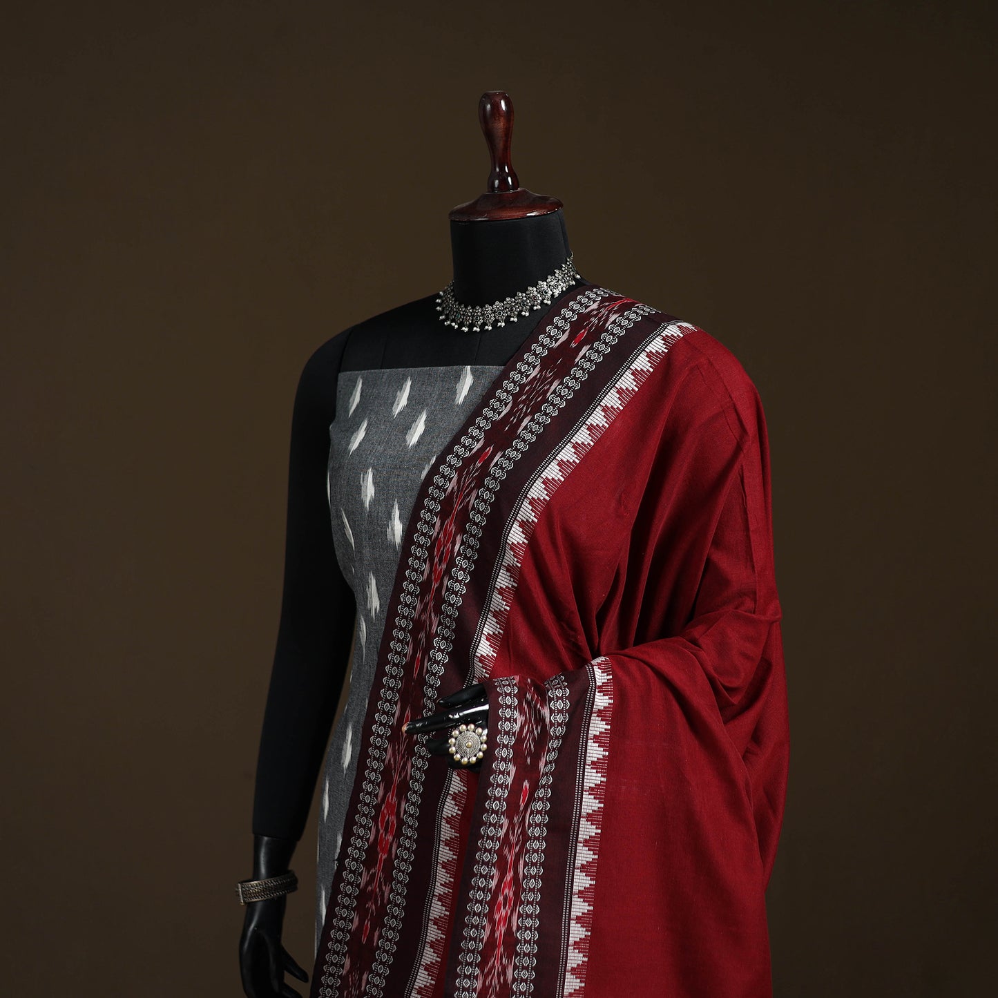 Sambalpuri Ikat Cotton Dupatta from Odisha 20