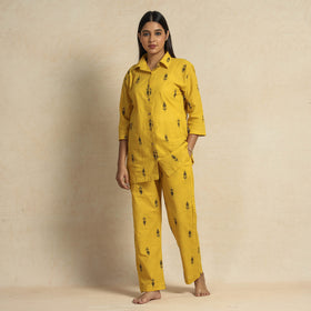 Buy Jacquard Cotton Top & Pyjama Night Suit Set Online at iTokri.com