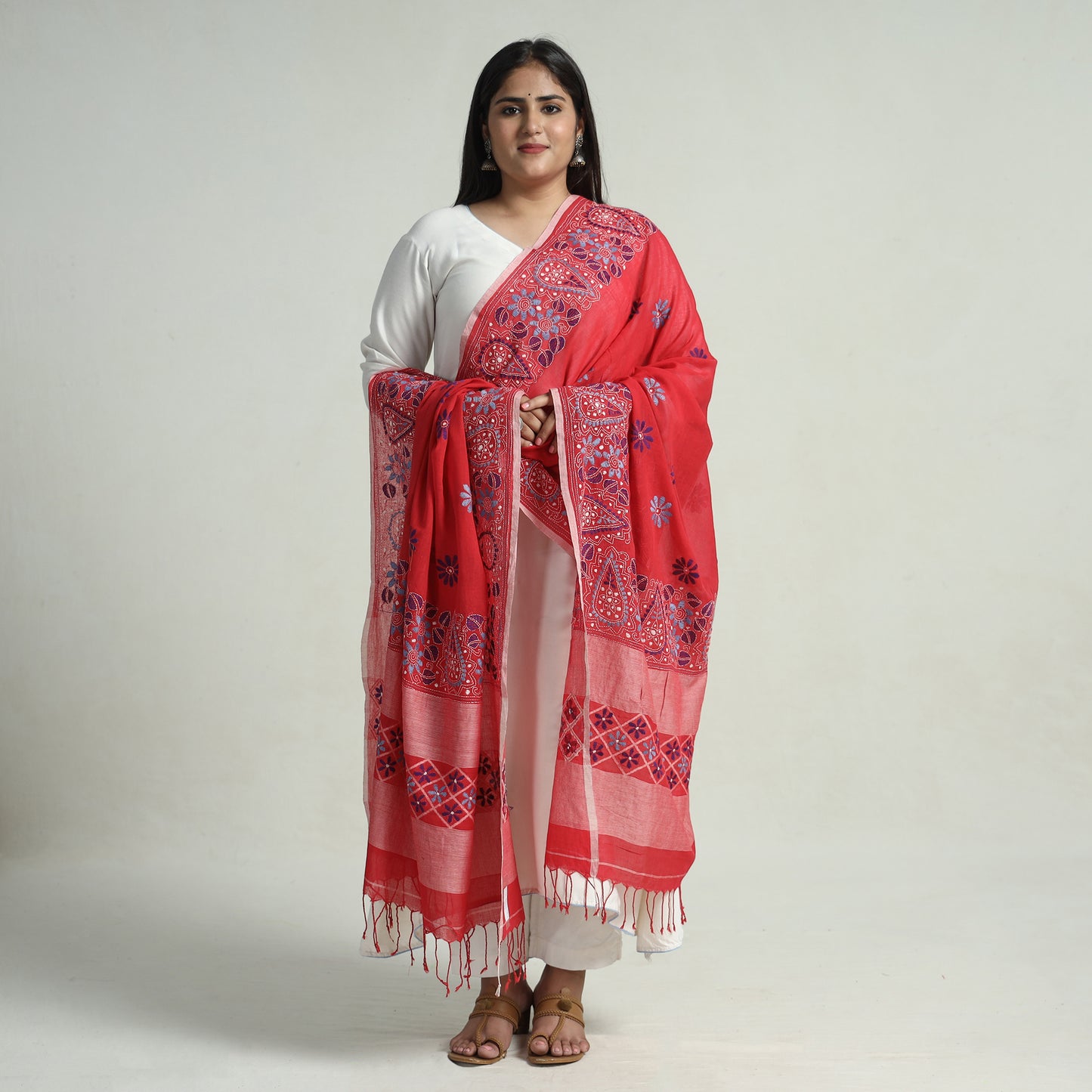 Kantha Embroidery Dupatta