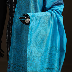 Sanganeri Hand Block Print Chanderi Silk Dupatta 57