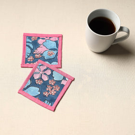 Blue Handmade Cotton Coasters (Set of 2)