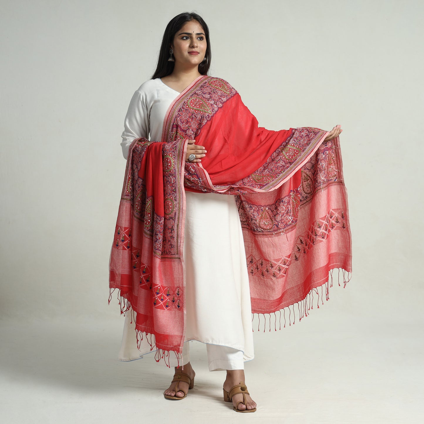 Kantha Embroidery Dupatta