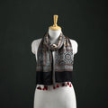 Modal Silk Ajrakh Hand Block Print Natural Dyed Stole 24