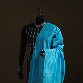 Sanganeri Hand Block Print Chanderi Silk Dupatta 57