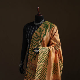 Sanganeri Hand Block Print Chanderi Silk Dupatta 58