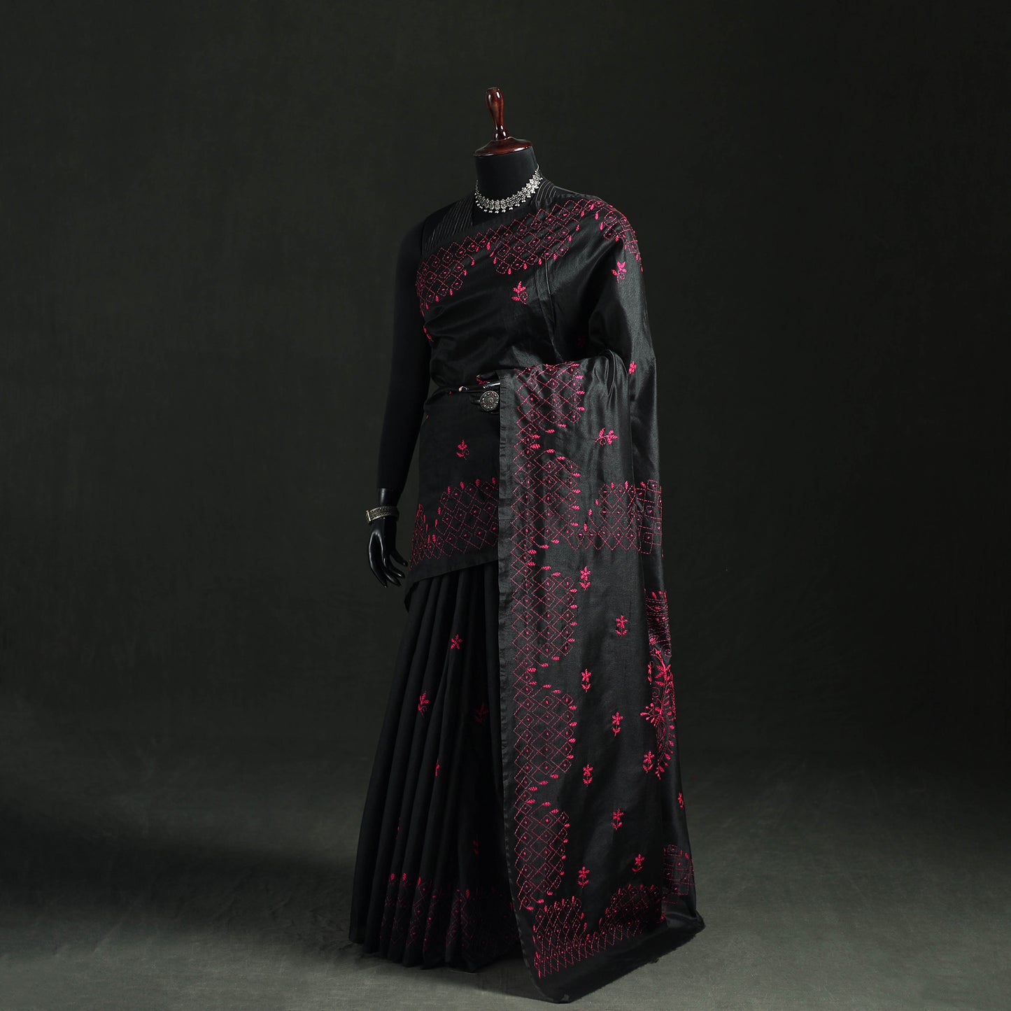Hand Embroidered Silk Saree 29
