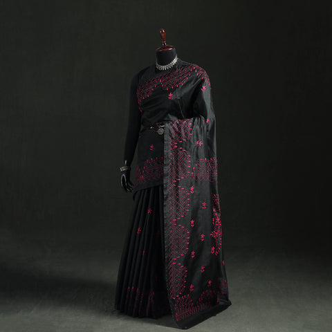 Hand Embroidered Silk Saree 29
