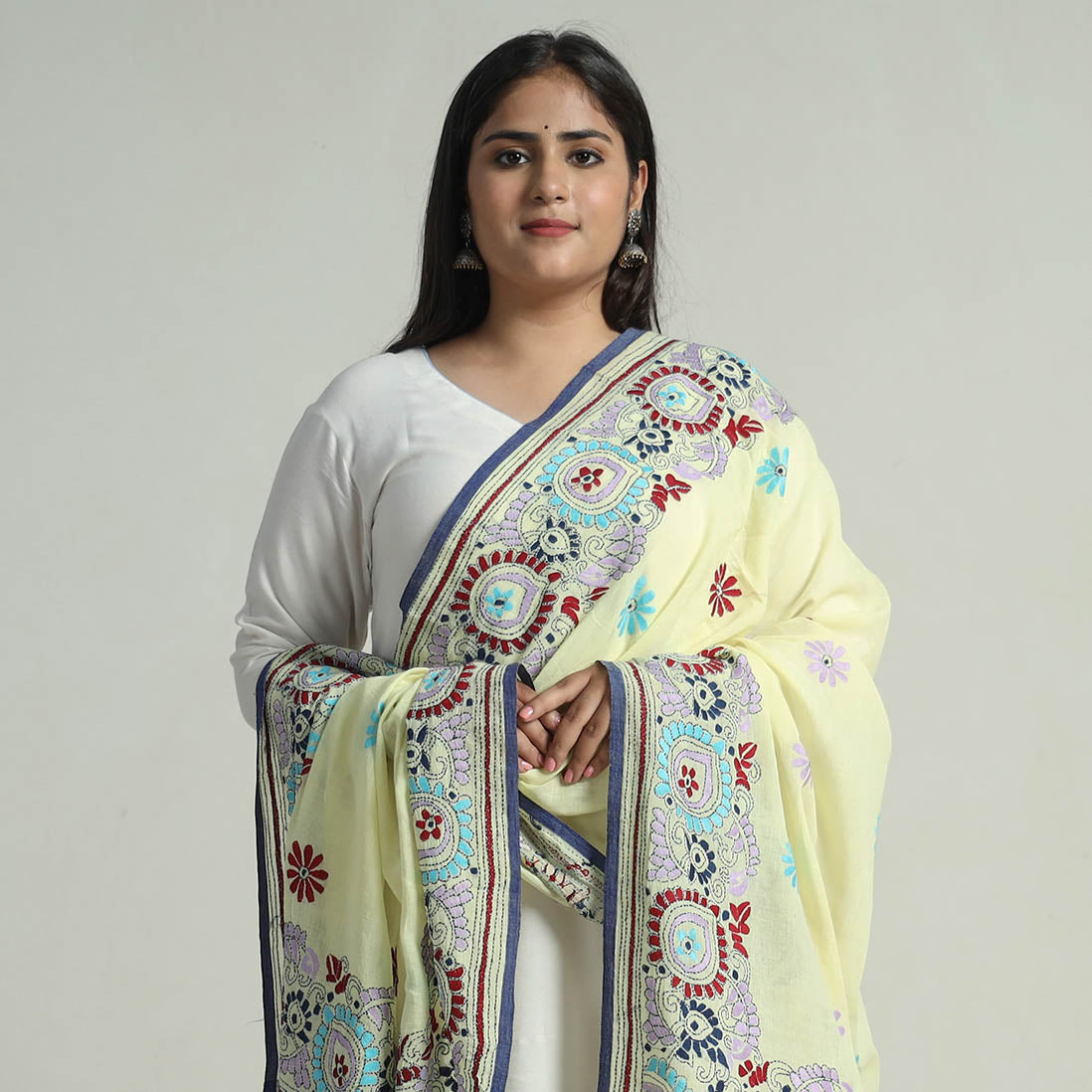 Kantha Embroidery Dupatta