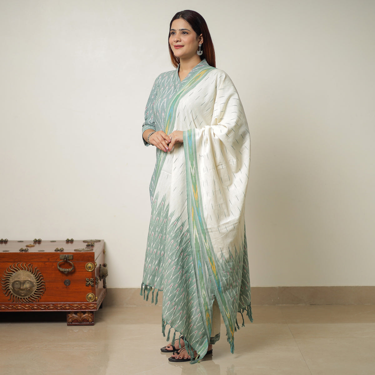 Pochampally Ikat Kurta Set 