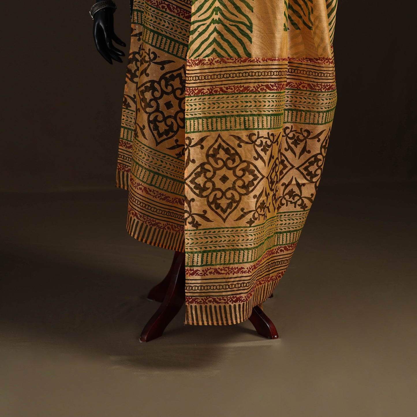 Sanganeri Hand Block Print Chanderi Silk Dupatta 58