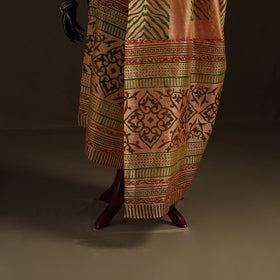 Sanganeri Hand Block Print Chanderi Silk Dupatta 58