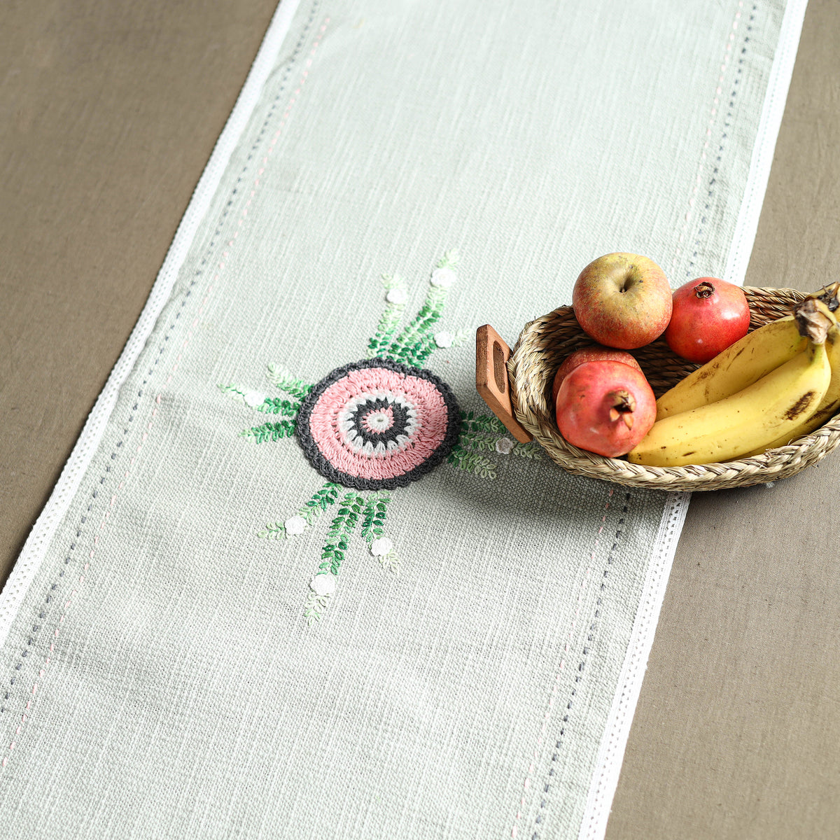 Tribal Hand Embroidered Table Runner by Kamli 04