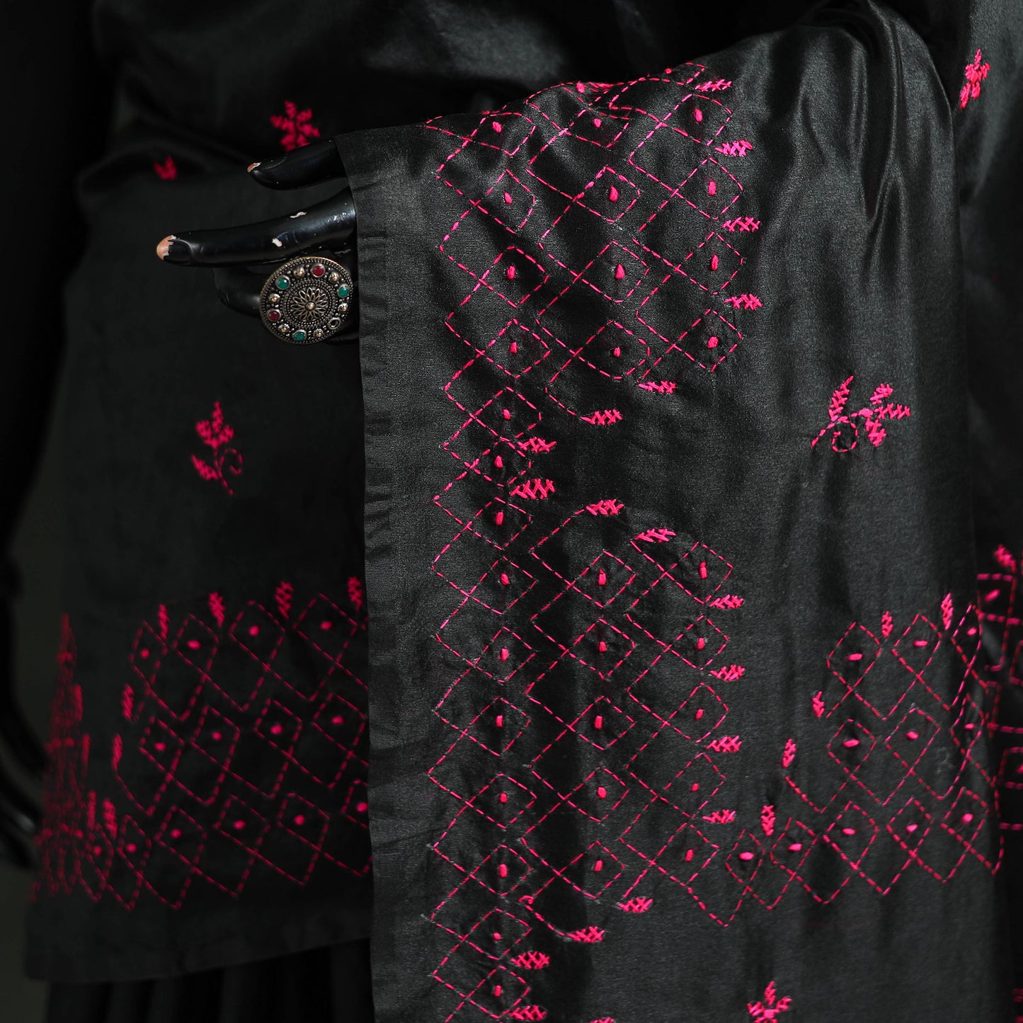 Hand Embroidered Silk Saree 29
