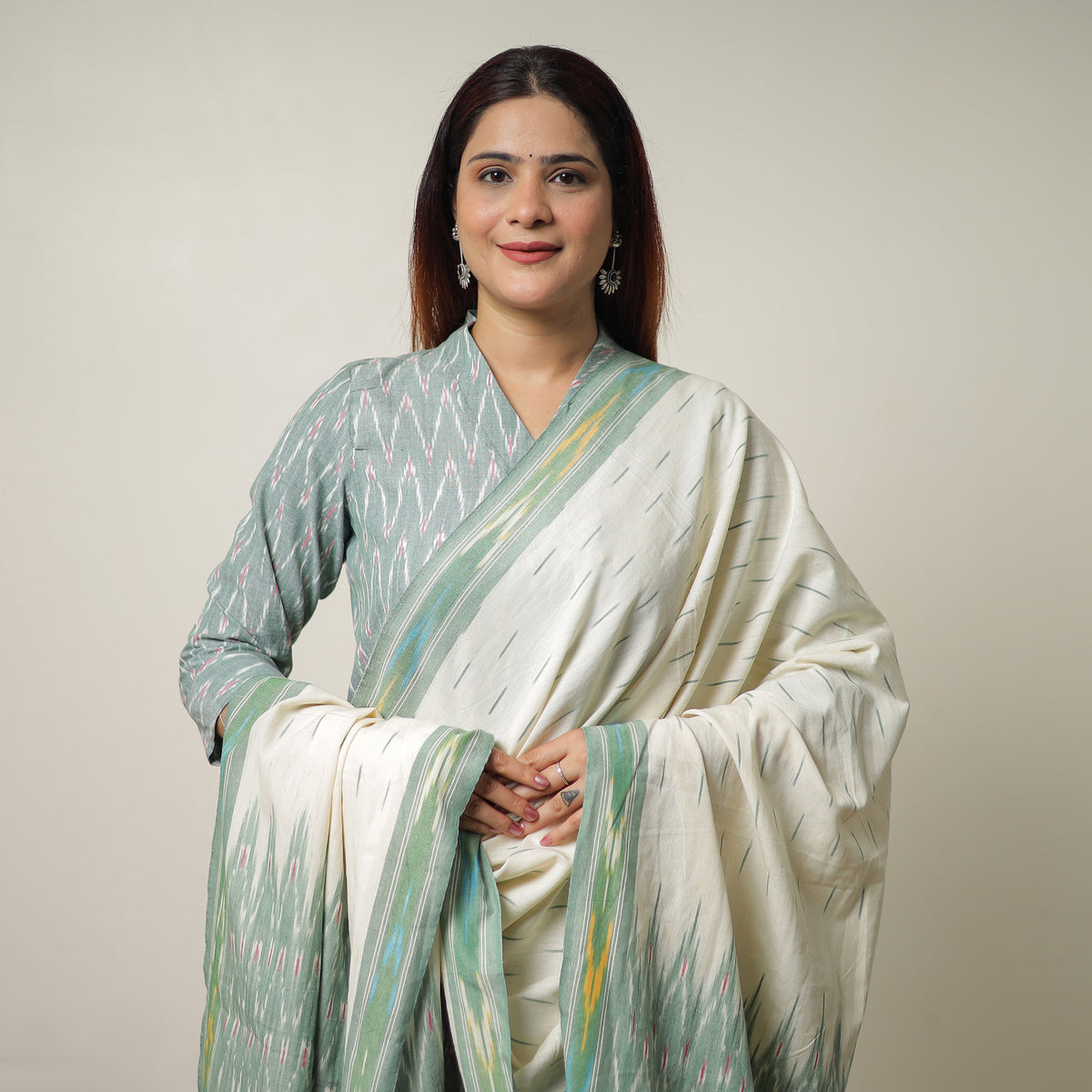 Pochampally Ikat Kurta Set 