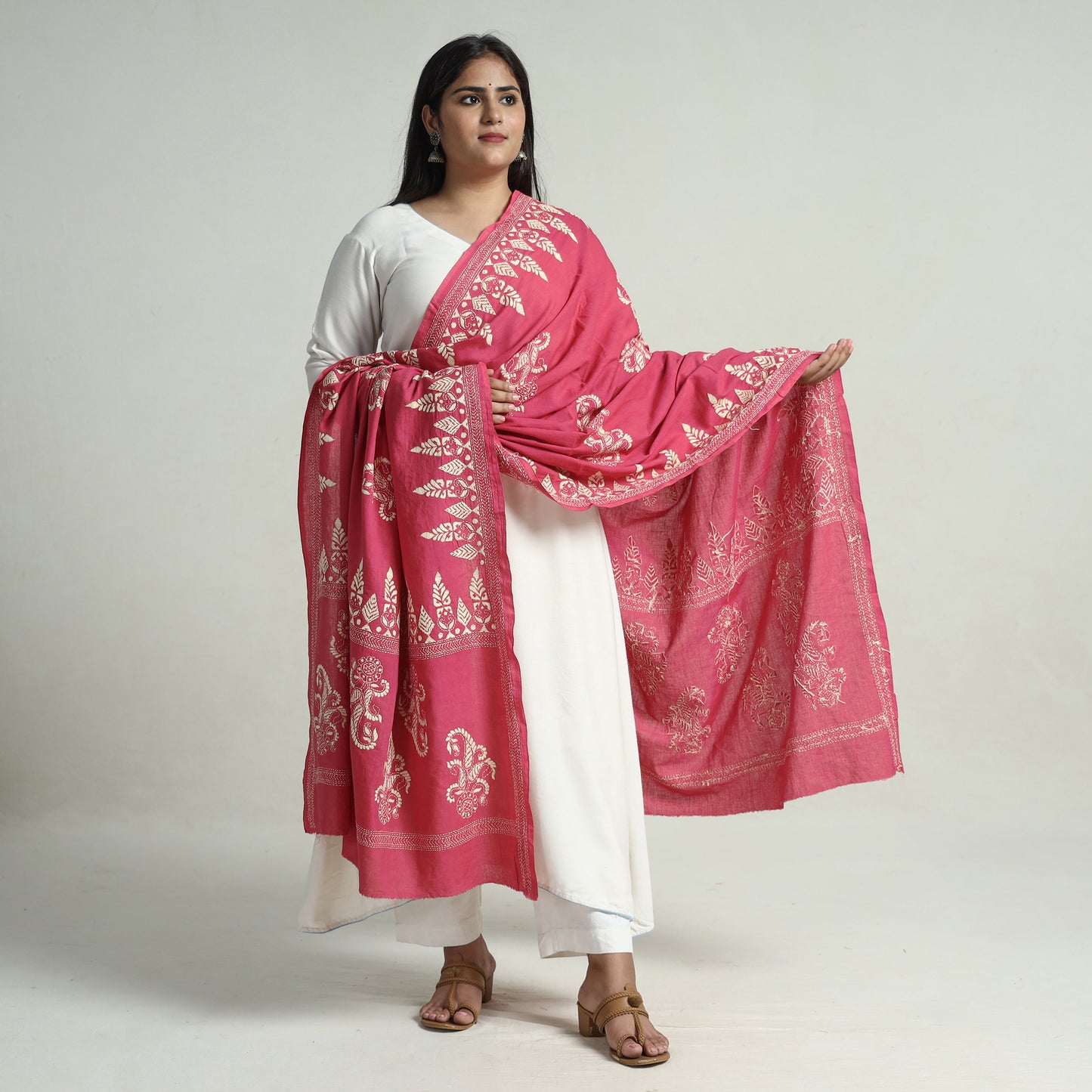 Kantha Embroidery Dupatta