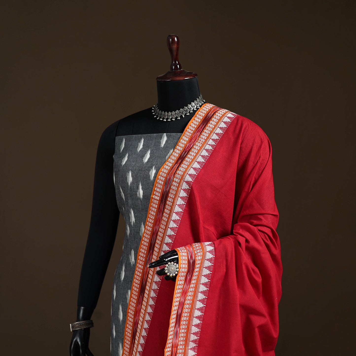 Sambalpuri Ikat Cotton Dupatta from Odisha 23