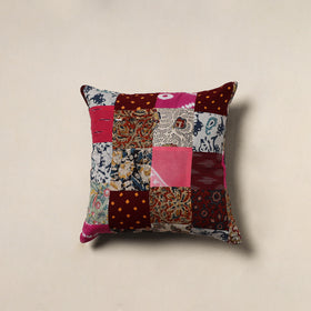 Handcrafted Patchwork Cushion Cover (16 x 16 in) 12
