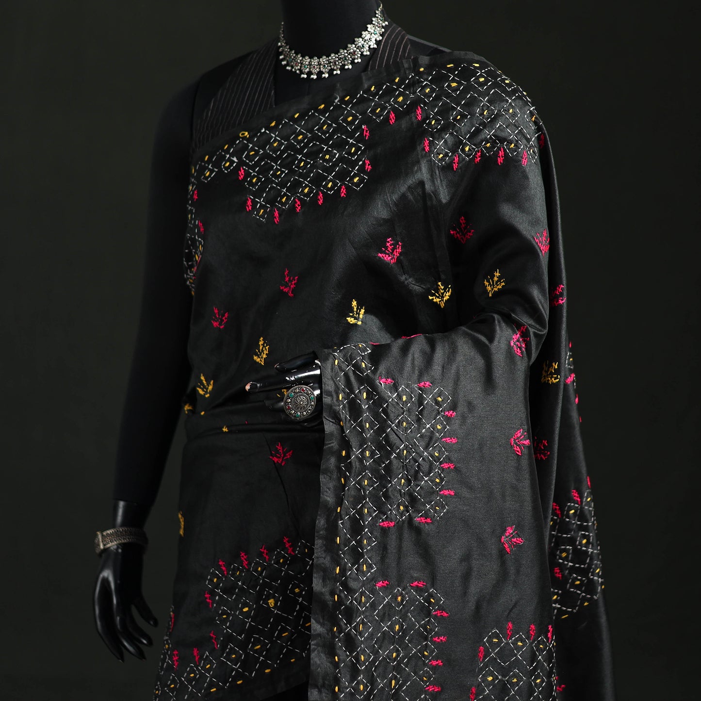 Hand Embroidered Silk Saree 30