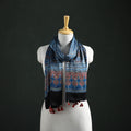 Modal Silk Ajrakh Hand Block Print Natural Dyed Stole 34