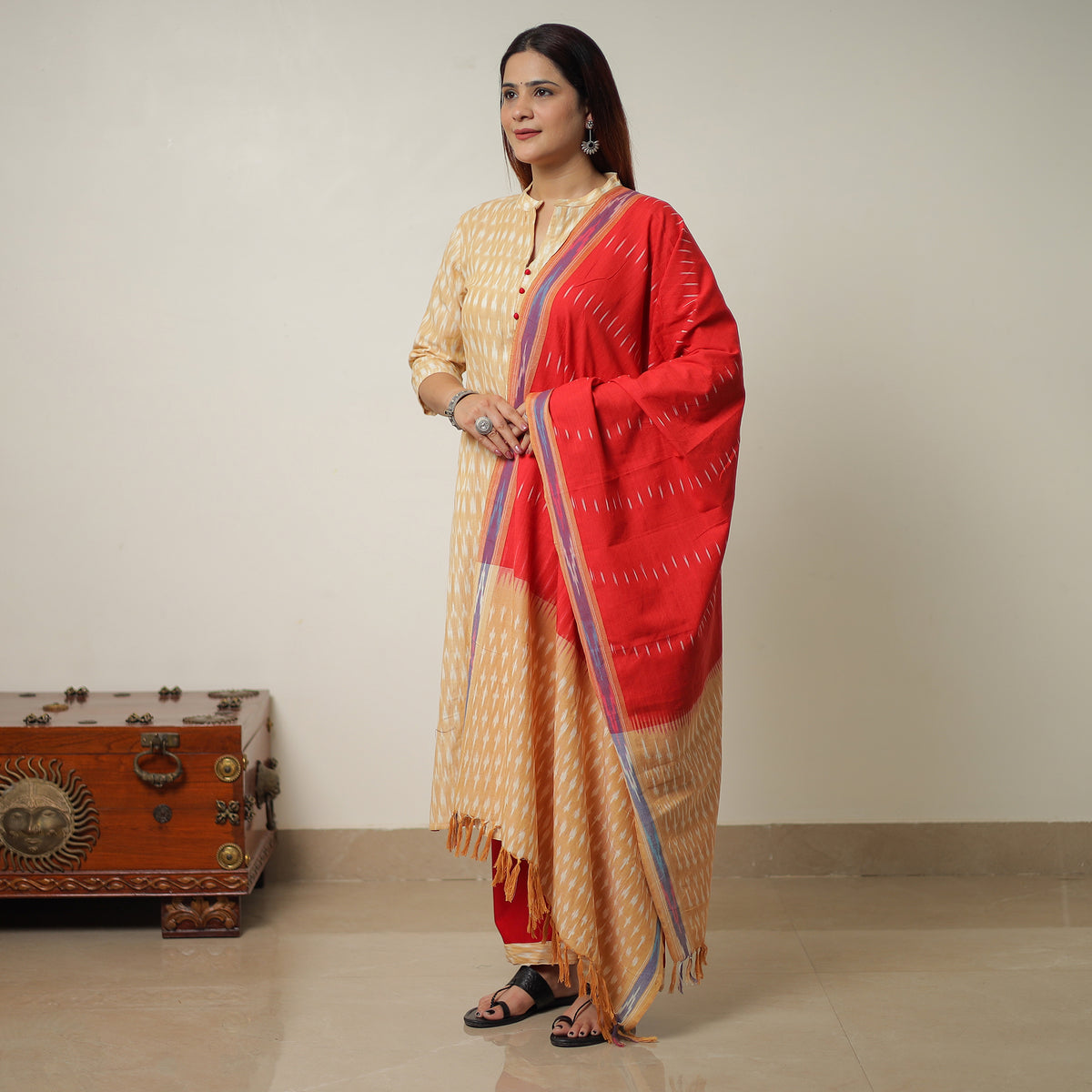 Pochampally Ikat Kurta Set 