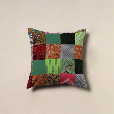 Handcrafted Patchwork Cushion Cover (16 x 16 in) 13