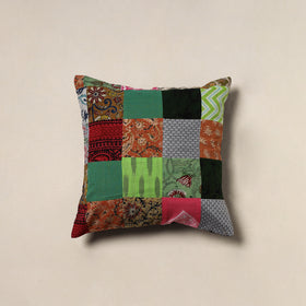 Handcrafted Patchwork Cushion Cover (16 x 16 in) 13