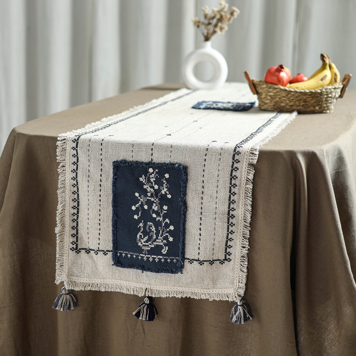 Tribal Hand Embroidered Table Runner by Kamli 07