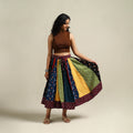 Multicolor - Bandhani Tie-Dye Patchwork Cotton Short Skirt 53