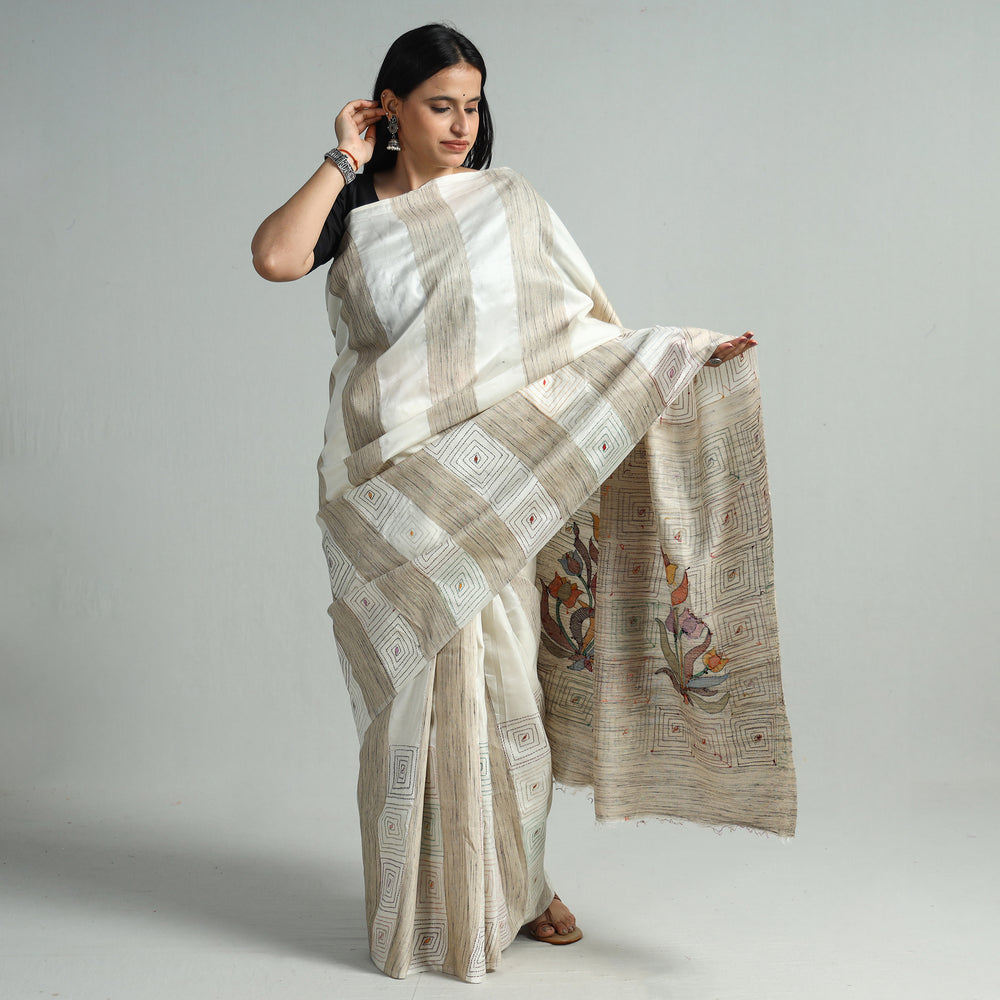 Kantha Embroidery Saree 