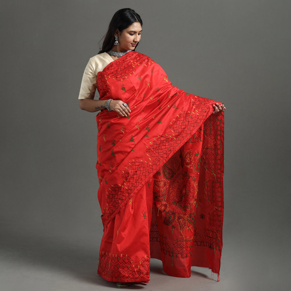 Kantha Embroidery Saree 