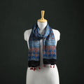 Modal Silk Ajrakh Hand Block Print Natural Dyed Stole 41