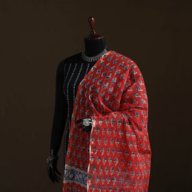 Sanganeri Hand Block Print Kota Doria Cotton Dupatta 62