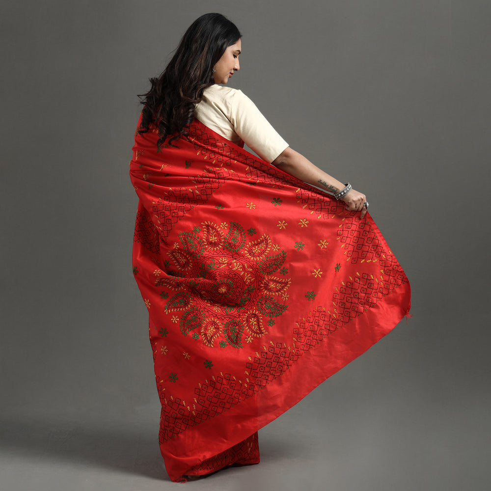 Kantha Embroidery Saree 