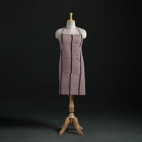 Bagh Hand Block Print Cotton Apron with Pocket 04