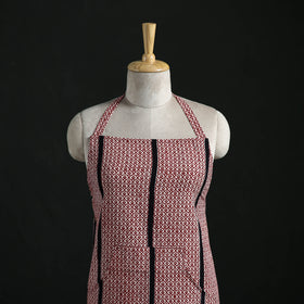 Bagh Hand Block Print Cotton Apron with Pocket 04