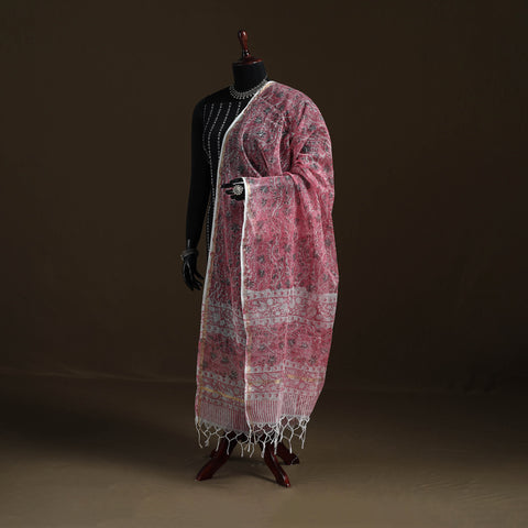 Sanganeri Hand Block Print Kota Doria Cotton Dupatta 63