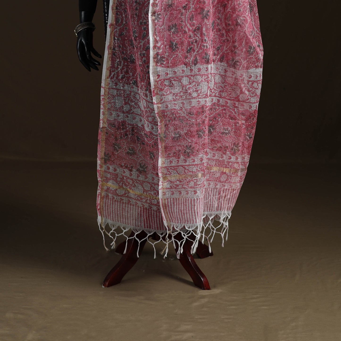 Sanganeri Hand Block Print Kota Doria Cotton Dupatta 63