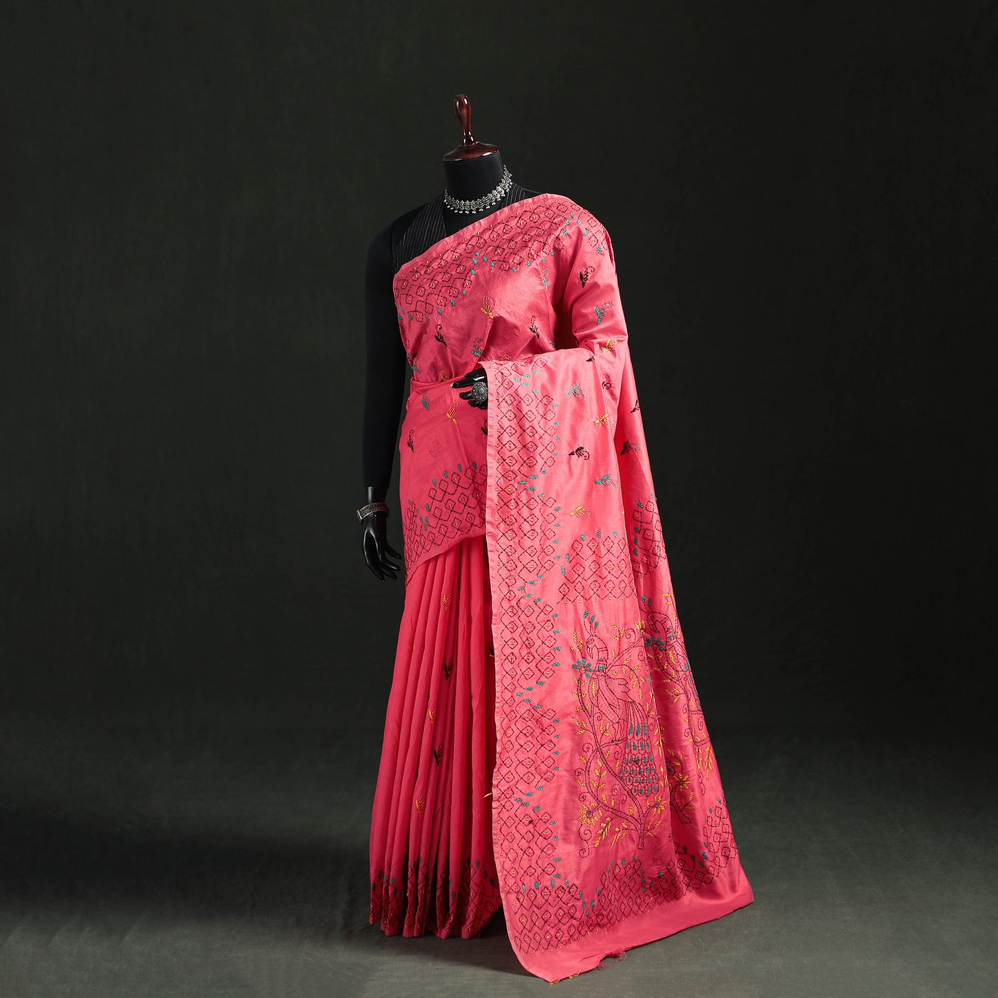 Hand Embroidered Silk Saree 32