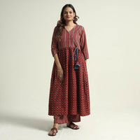 Ajrakh Block Printed Cotton Kurta with Palazzo Set
