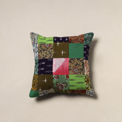 Handcrafted Patchwork Cushion Cover (16 x 16 in) 17