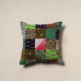 Handcrafted Patchwork Cushion Cover (16 x 16 in) 17