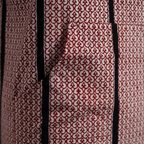 Bagh Hand Block Print Cotton Apron with Pocket 04