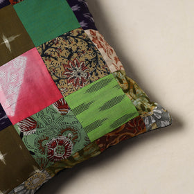 Handcrafted Patchwork Cushion Cover (16 x 16 in) 17