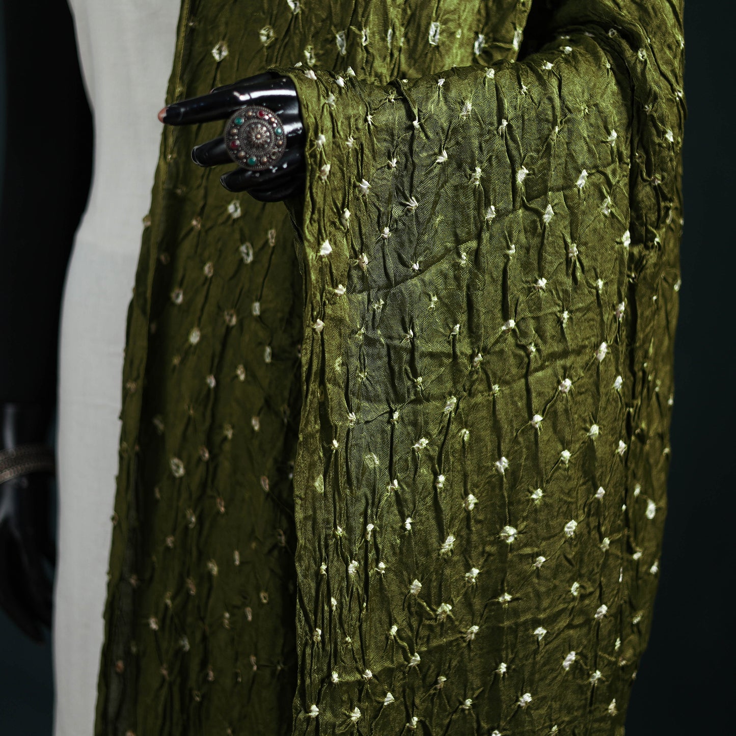 Kutch Lagdi Patta Border Modal Silk Bandhani Dupatta 04