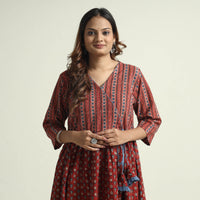 Ajrakh Block Printed Cotton Kurta with Palazzo Set
