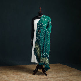 Kutch Lagdi Patta Border Modal Silk Bandhani Dupatta 05