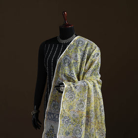 Sanganeri Hand Block Print Kota Doria Cotton Dupatta 64